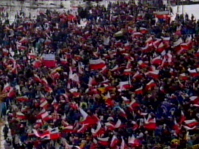 Polscy kibice w Harrachovie (TVP)